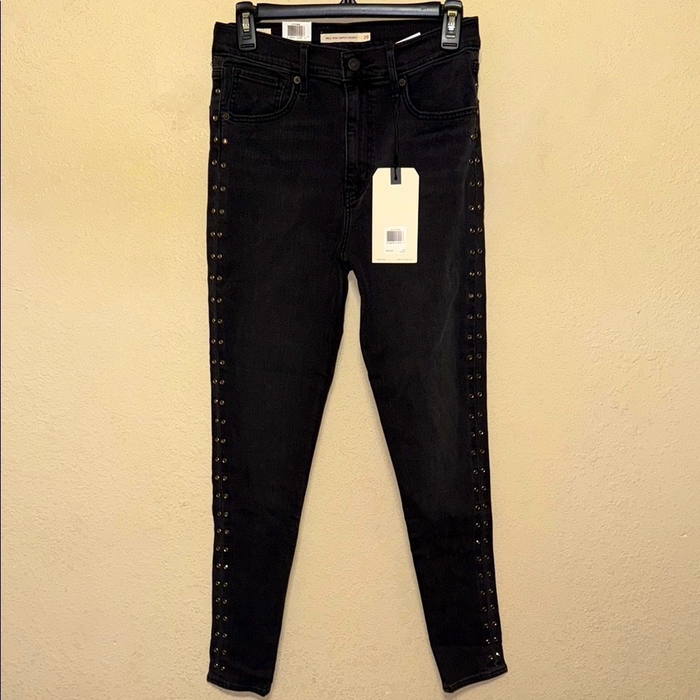 Levis premium mile high super skinny Studded Women's Jeans
